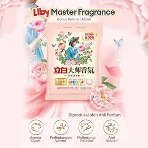 Deterjen Bubuk dan Cair Laundry Liby Pouch Wangi Mawar Rose Grasse Tahan Lama Hingga 72 Jam 800gr