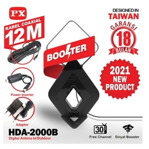 PX HDA-2000B Antena Digital Indoor Outdoor Dengan Booster Sinyal Kuat