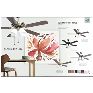 MT EDMA 52IN Infinity Plus Ceiling Fan With Decorative Lights