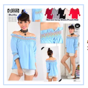  Baju Atasan Wanita Material Bubble - 6 Warna