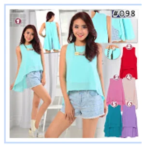 Baju Atasan Wanita Scuba - 6 Warna