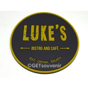 Tatakan Gelas Custom Bentuk Bulat Luke’S Bistro And Cafe
