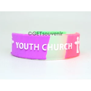 Youth Church Embossed Embossed Rubber Bracelet Souvenir