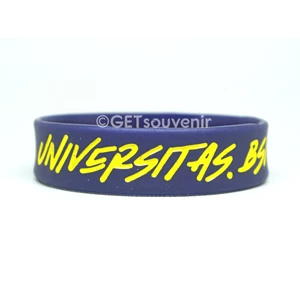 Souvenir Rubber Bracelet Embossed In Colored Writing