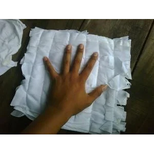 Kain Majun Putih jahit tumpuk 20cm