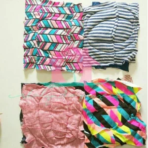 Kain Majun Warna Jahit Tumpuk 30cm