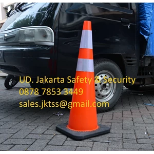 TRAFFIC CONE ROAD VEHICLE SAFETY SAFETY PVC HIGH QUALITY REFLECTIVE BLACK BASE 36 INCH DIAMETER