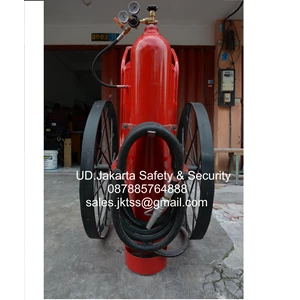 Apab Wheeled Media Fire Extinguisher Gas Station Cartridge Abc Drychemical Powder Blue 100 Kg