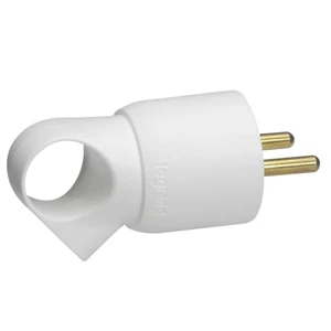 Steker Listrik / Saklar 2P + E Plugs Extensions Plastic Putih dengan ring 