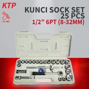 Kunci Sock / Mata Sock Set 25 Pcs 1/2