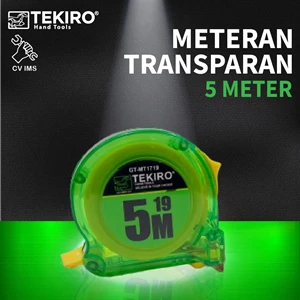 Meteran Roll Transparan TEKIRO 5 Meter GT-MT1719