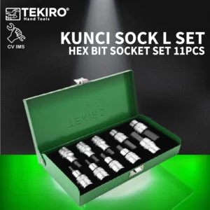 Key Sock L Hex Bit Sock Set 11pcs 1/2" TEKIRO SC-SB0637