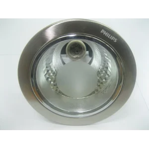 Lampu Philips Downlight Glass Rec 13804 4" 1x18W Nikel