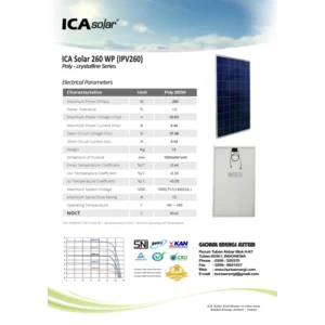 ICA Solar 260 Wp Polycrystalline IPV260P