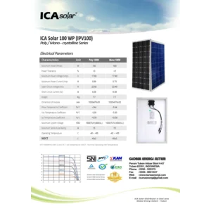 ICA Solar Cell 100 Wp Monocrystalline