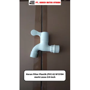 Kran / Keran Filter Plastik (PVC-U) W13104 merk Lesso 3/4 inch