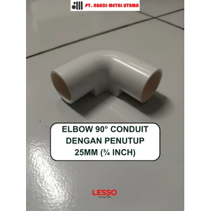 ELBOW 90° DENGAN PENUTUP / ELBOW 90° WITH COVER 25MM (¾ INCH) CONDUIT MERK LESSO