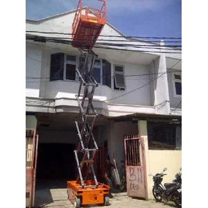 Mobile Vertical Lift Model Gunting Scissor Lift Tinggi 10 Meter sampai 16 Meter
