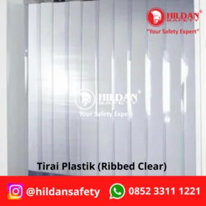  TIRAI PVC STRIP CURTAIN TIRAI PLASTIK RIBBED JENDELA BENING CLEAR GULUNG  UKURAN PER METER 2 MM X 20 CM JAKARTA