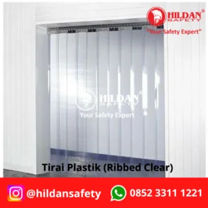  TIRAI PVC STRIP CURTAIN TIRAI PLASTIK RIBBED JENDELA BENING CLEAR GULUNG  UKURAN PER METER 2 MM X 20 CM JAKARTA