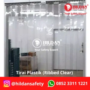  TIRAI PVC STRIP CURTAIN TIRAI PLASTIK RIBBED JENDELA BENING CLEAR GULUNG  UKURAN PER METER 2 MM X 20 CM JAKARTA