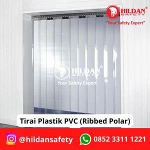 TIRAI PLASTIK TIRAI PVC STRIP CURTAIN Komplit L=1m T=2m Clear 5 Helai JAKARTA