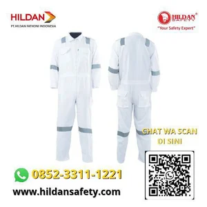  Pakaian Seragam Kerja Safety Dengan Warna Putih Dan Reflector