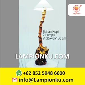 Wooden Coffee Lamp V. 35X40X130 Cm