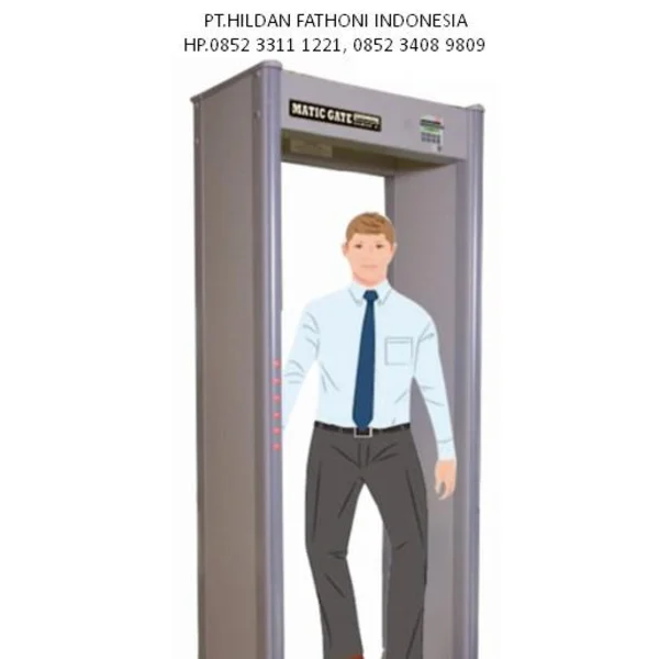 Full Height Turnstile Pendeteksi Alat Metal Matic Gate A Original