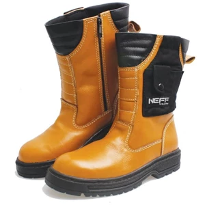 Men's Leather Safety Boots BSM Soga BSM 307 - Light Brown