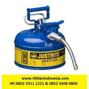 Justrite 7210320 Type II Blue AccuFlow with Hose Safety Container