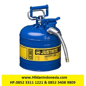 Justrite 7220320 Type II Blue AccuFlow with Hose Safety Container