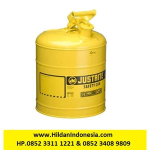 Justrite 7150200 Type I Yellow Larger Capacity Trigger Safety Container