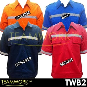TWB2 TeamWork Atasan Tangan Pendek Baju Kerja Safety Wearpack