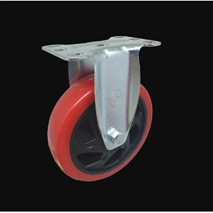 5 Inch Trolley Wheels Live Rotation Type Red Wheel