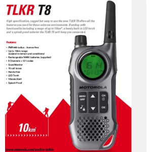 Motorola Talk About TLKR T8 Data Sheet