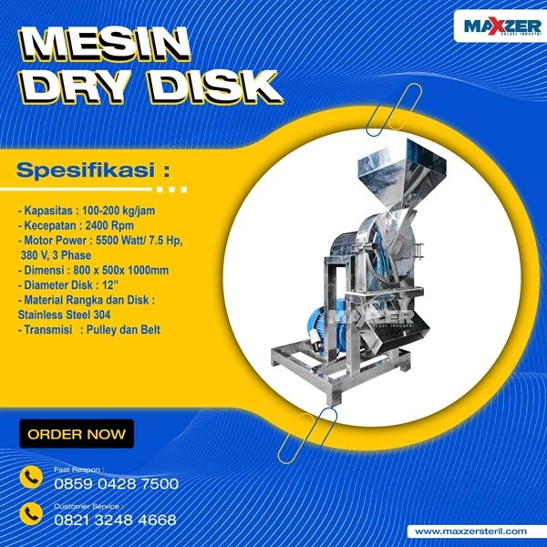 Mesin Penepung Kering Maxzer (Dry Disk Mill)