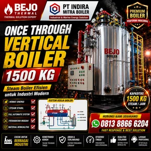 BEJO Boiler Uap Gas Delon – Compact Steam Boiler 200–4000 Kg/H untuk Industri Efisien