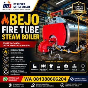 Boiler Bejo Bahan Bakar Gas / Solar / Residu / MFO Kapasitas 1–10 Ton