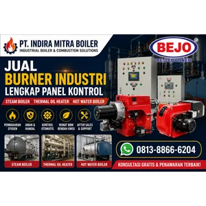 BEJO Burner Industri Lengkap Panel Kontrol untuk Steam Boiler /Thermal Oil Heater/ dan Hot Water Boiler