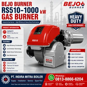 Riello Two Stage Gas Burner RS 50 RS 70 RS 100 RS 130 RS 190 untuk Boiler dan Thermal Oil Heater