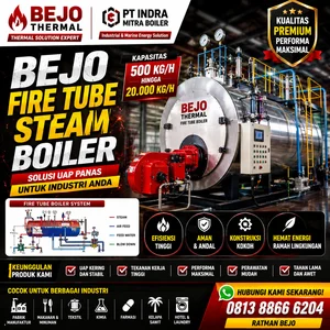  Fire Tube Steam /Boiler fuel Oil and Gas /boiler Dual Fuel Burner 500kg-20.000kg/Boiler PT Indira MItra Boiler