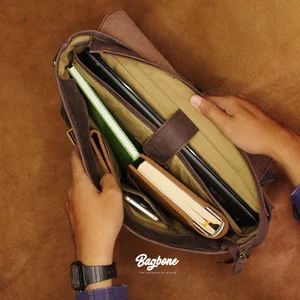 Maldini Briefcase Leather Bag - Tas  Kantor