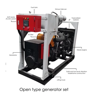 Genset Open Generator Set Mitsubishi Open Type