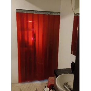PVC Strip curtains red (085782614337)