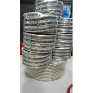 Gland packing tiger Ptfe aramid kuning hitam 