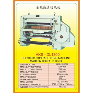 Alat Alat Mesin Paper Cutting Machine & Book Binding DL1300