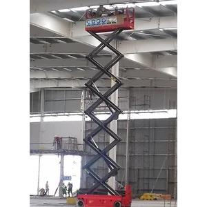 Scissor Lift  SC Electric  Work Platform  Merk Noblelift tinggi 16 m PT Denko Wahana Sakti