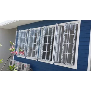 Jendela Casement UPVC Ukuran Custom
