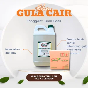 Hilwa Gula Cair Tebu (Sukrosa) - Varian 6 Kg x 2 Jerigen